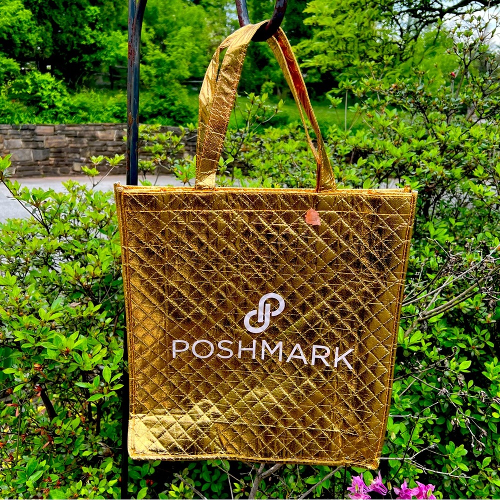 Poshmark quilted gold tote